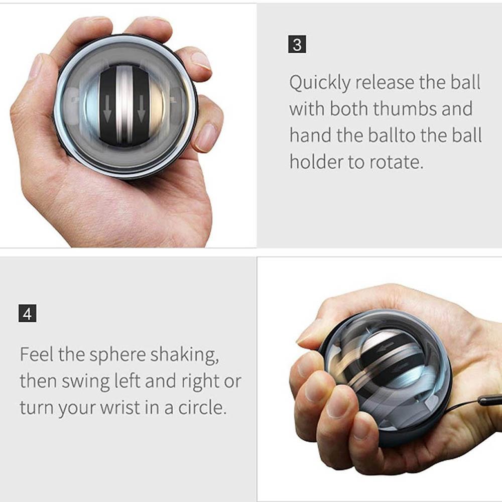 Gyro Ball Powerball Translucent With Lights