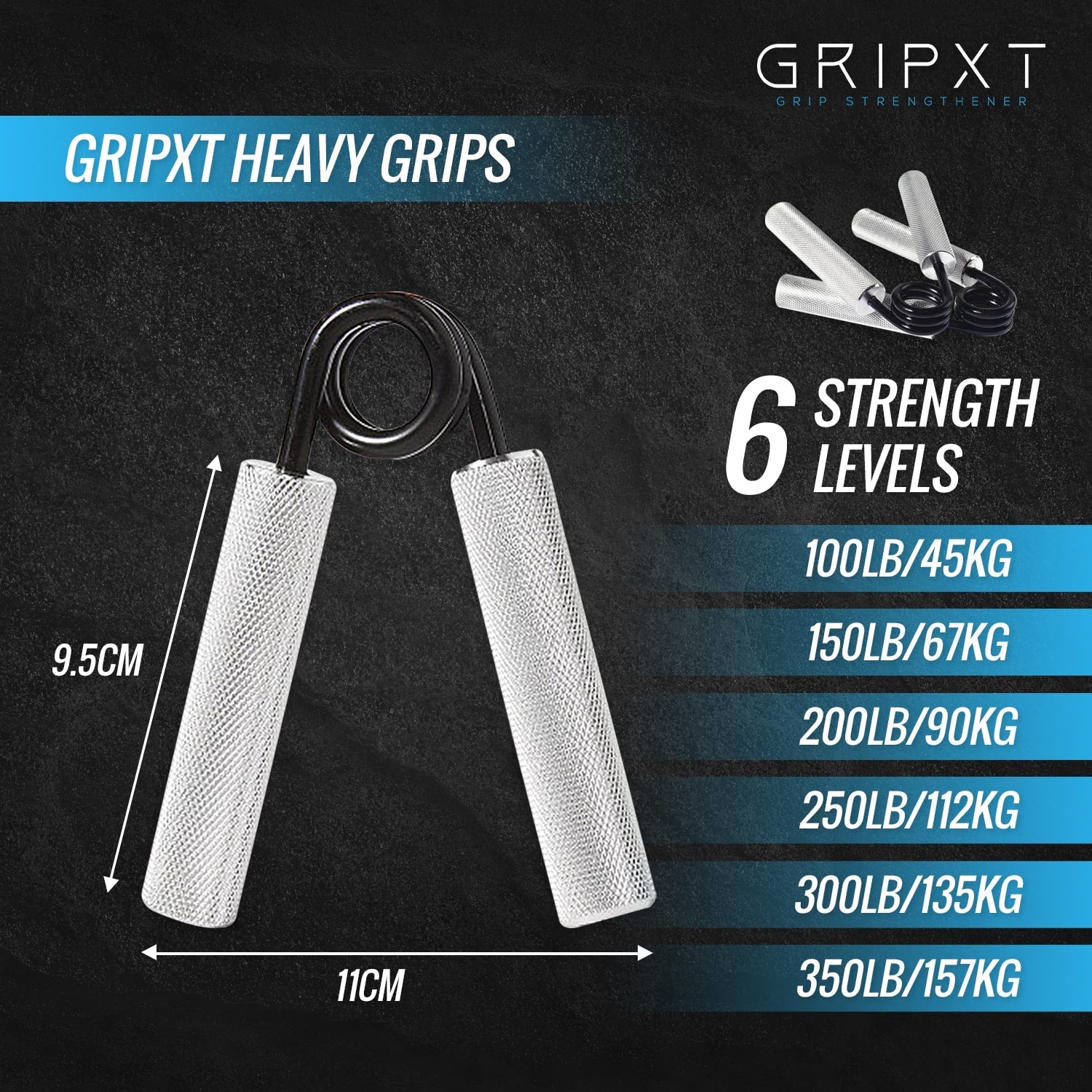 GripXT - Heavy Grippers (100lbs-350lbs) - GripXT